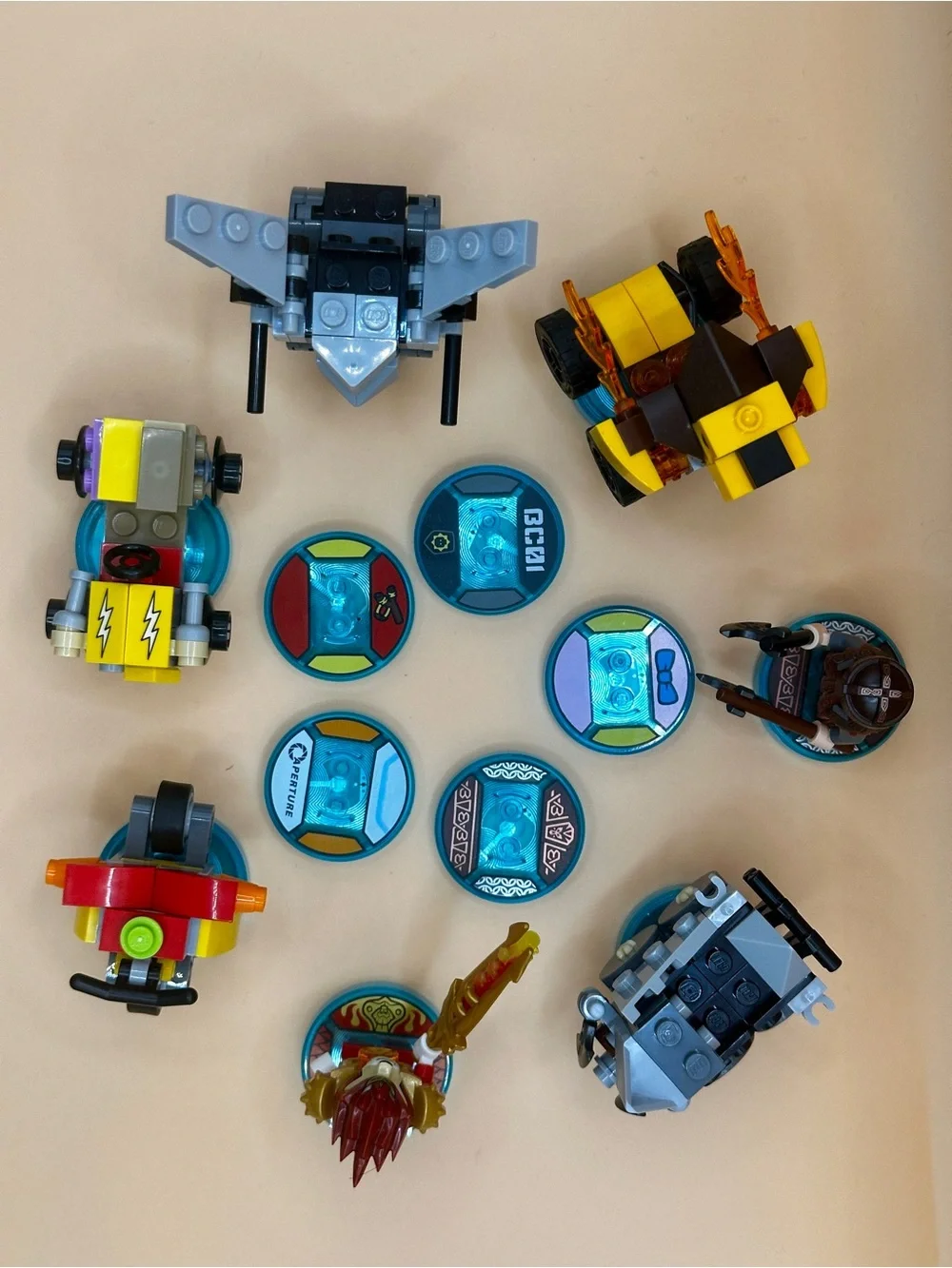 LEGO Dimensions Bundle — Minifigures Characters Vehicles Blue Bases Genuine LEGO